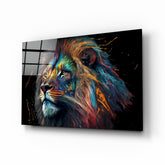 Nobility of the Lion Glass Wall Art  || Designer Collection | Insigne Art Design.